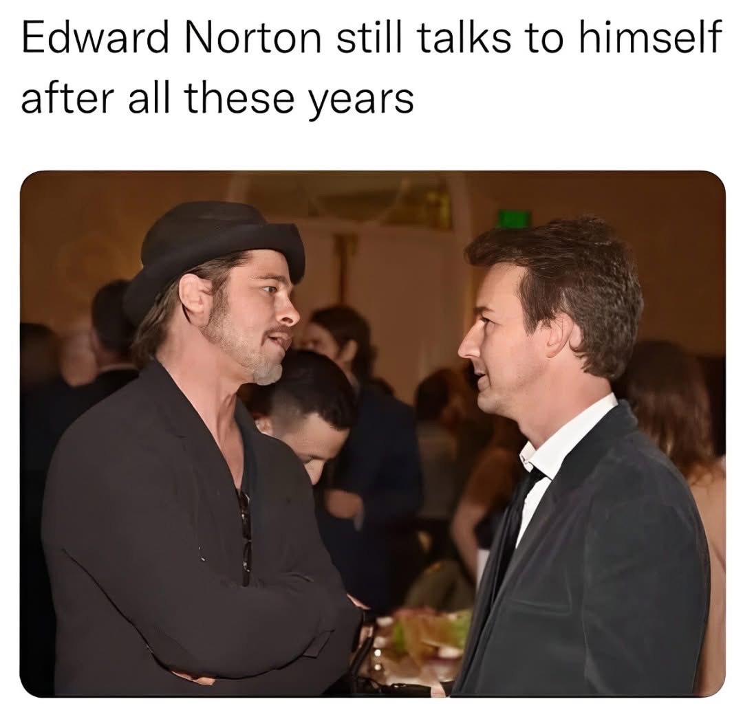 Edward Norton finally meets himself after all these years lol