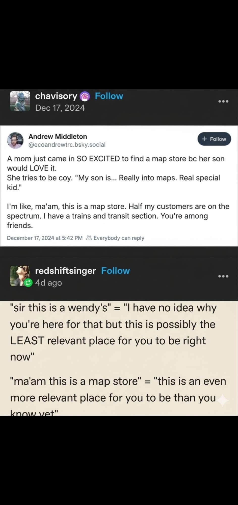 When you tell your kid you have a map store and they respond like it's a novelty shop