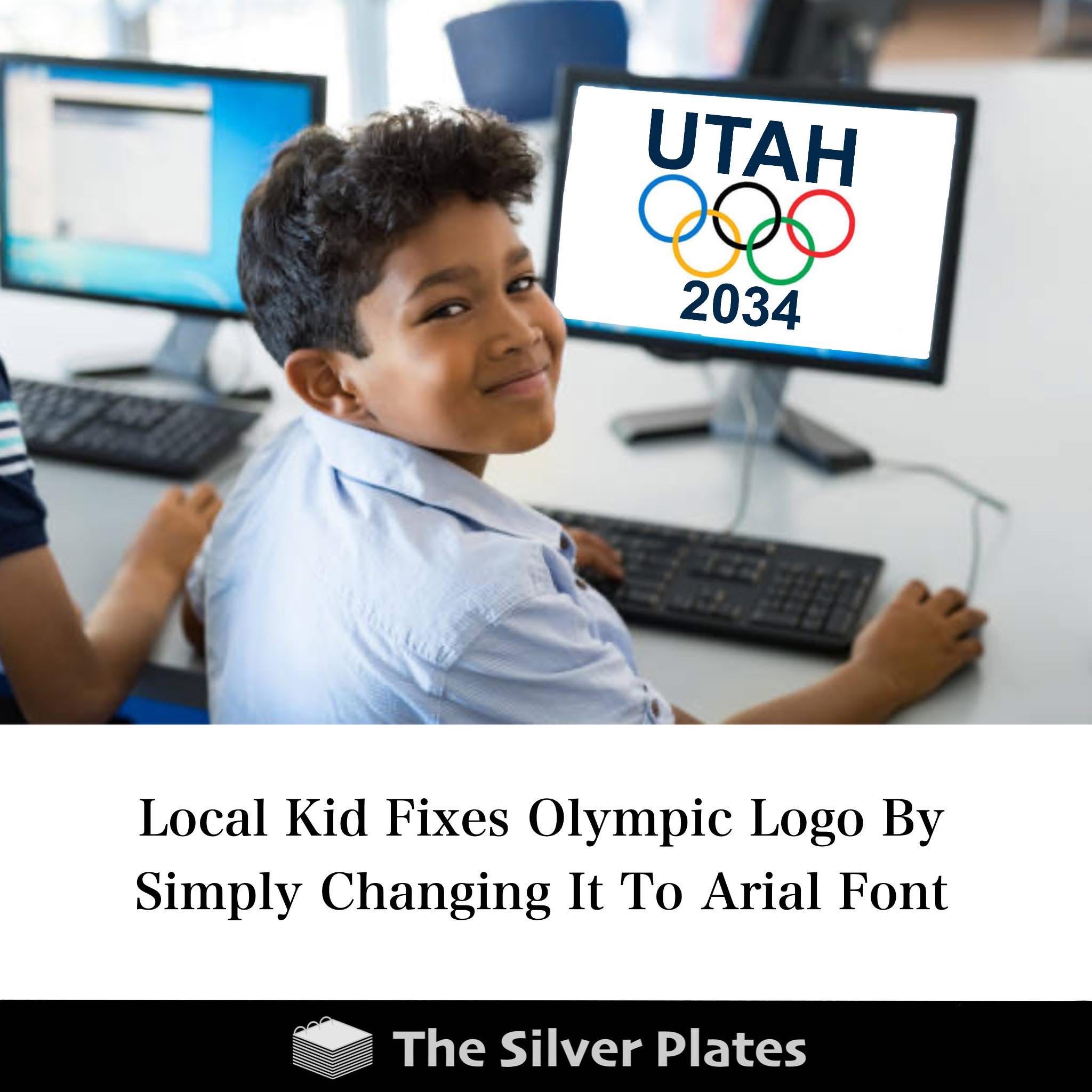 This kid just fixed the Olympic logo by changing the font to Arial. Peak efficiency.