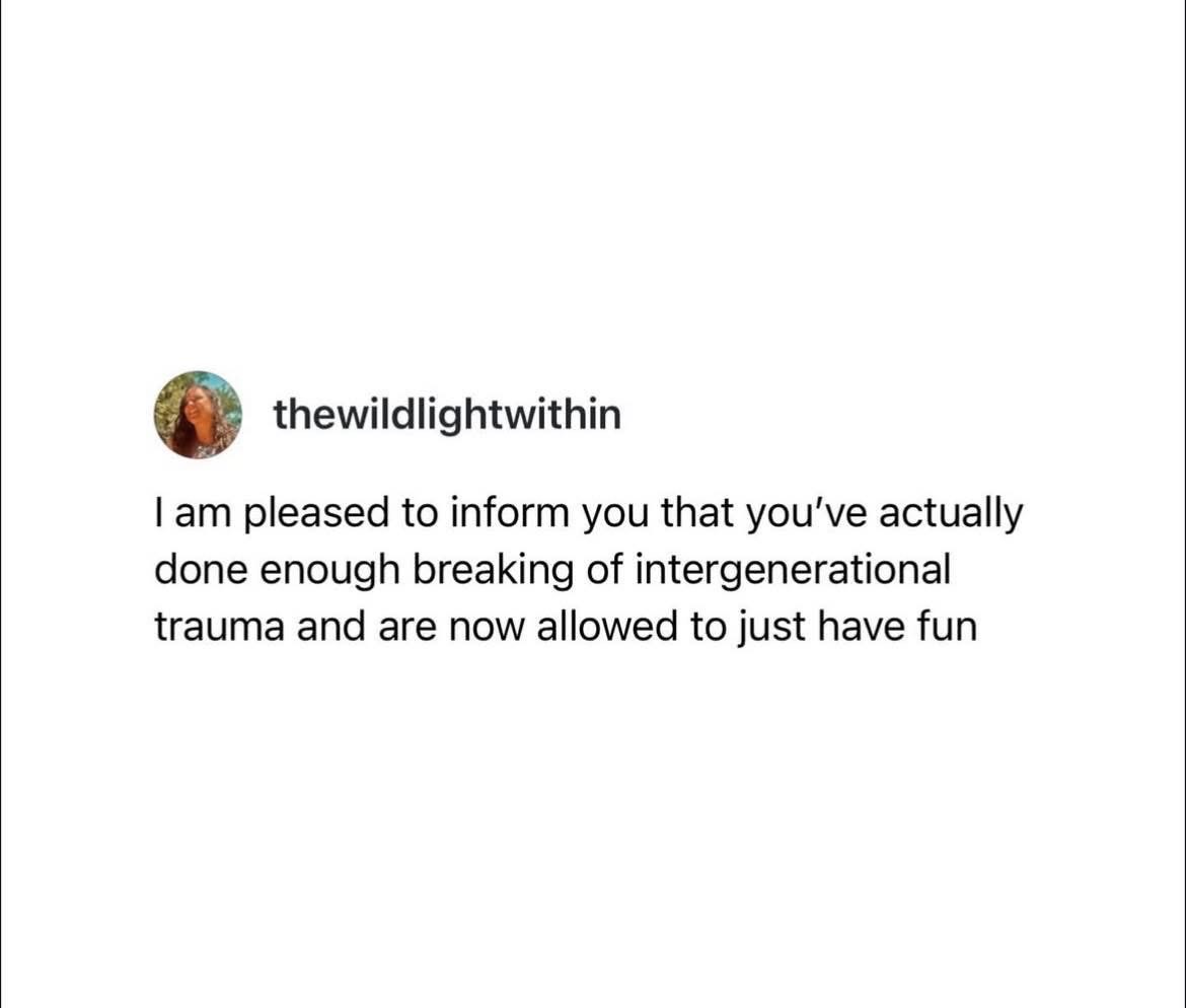 lol, finally, a permission slip to just chill