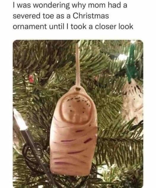 Mom really went all out with the Christmas decor this year, I guess.