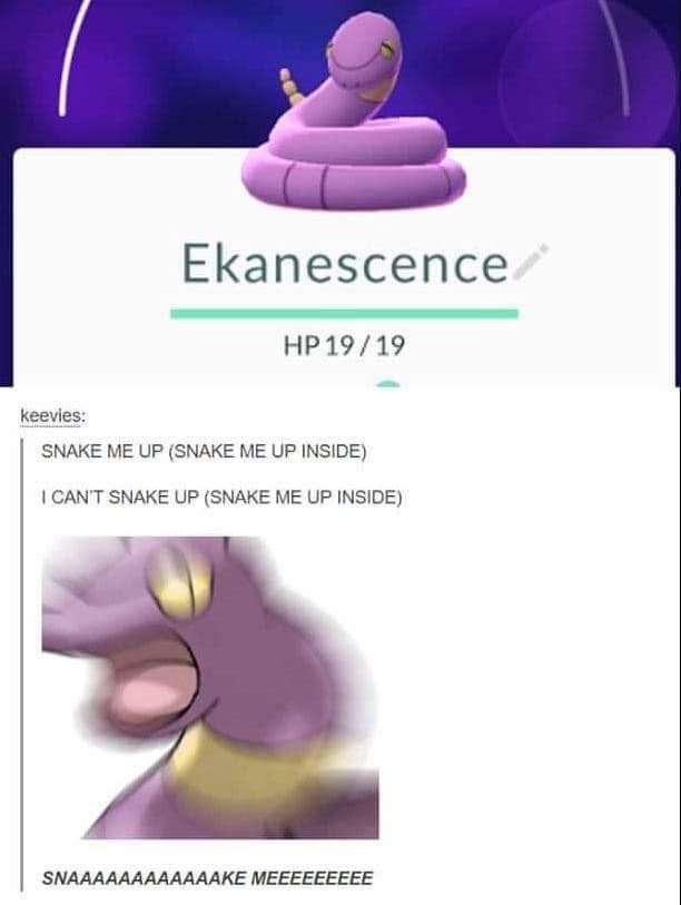 When your Pokemon's name makes you think of Evanescence lyrics but it's actually just a snake