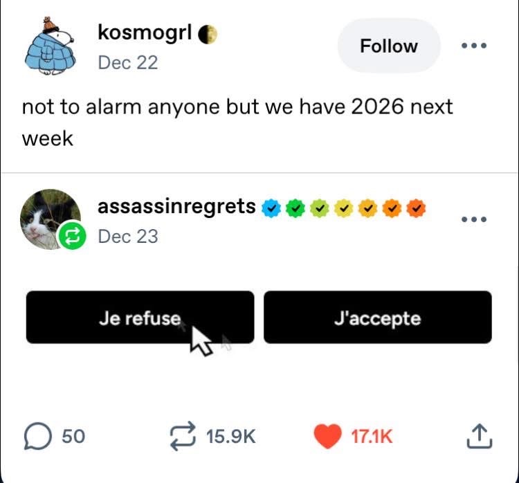 Me refusing to accept that it's almost 2026