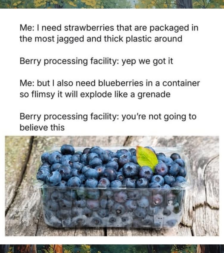berry packaging is so inconsistent, either it's armor or it's gonna explode