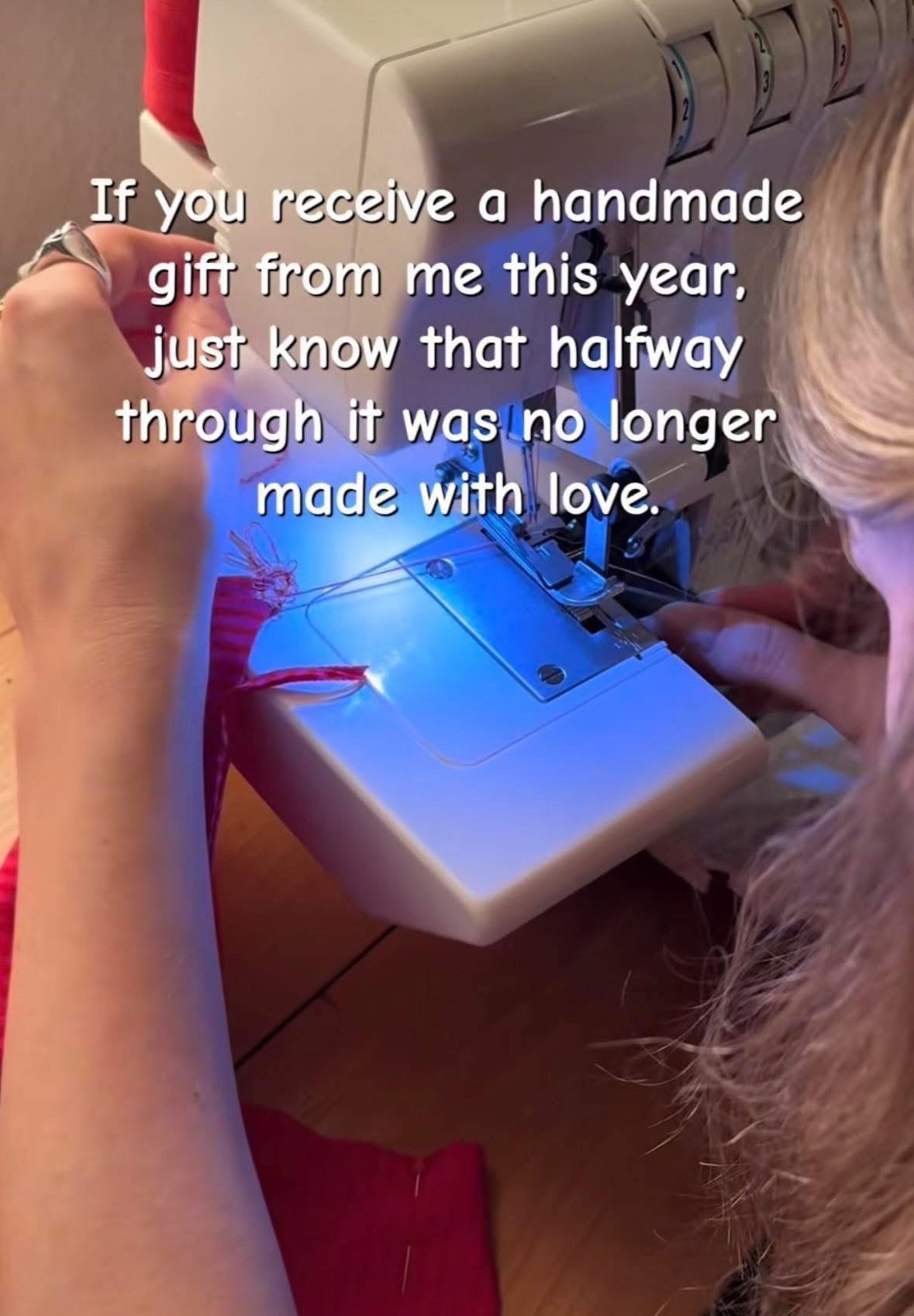 When your handmade gift starts as love and ends as 'just get it done'.