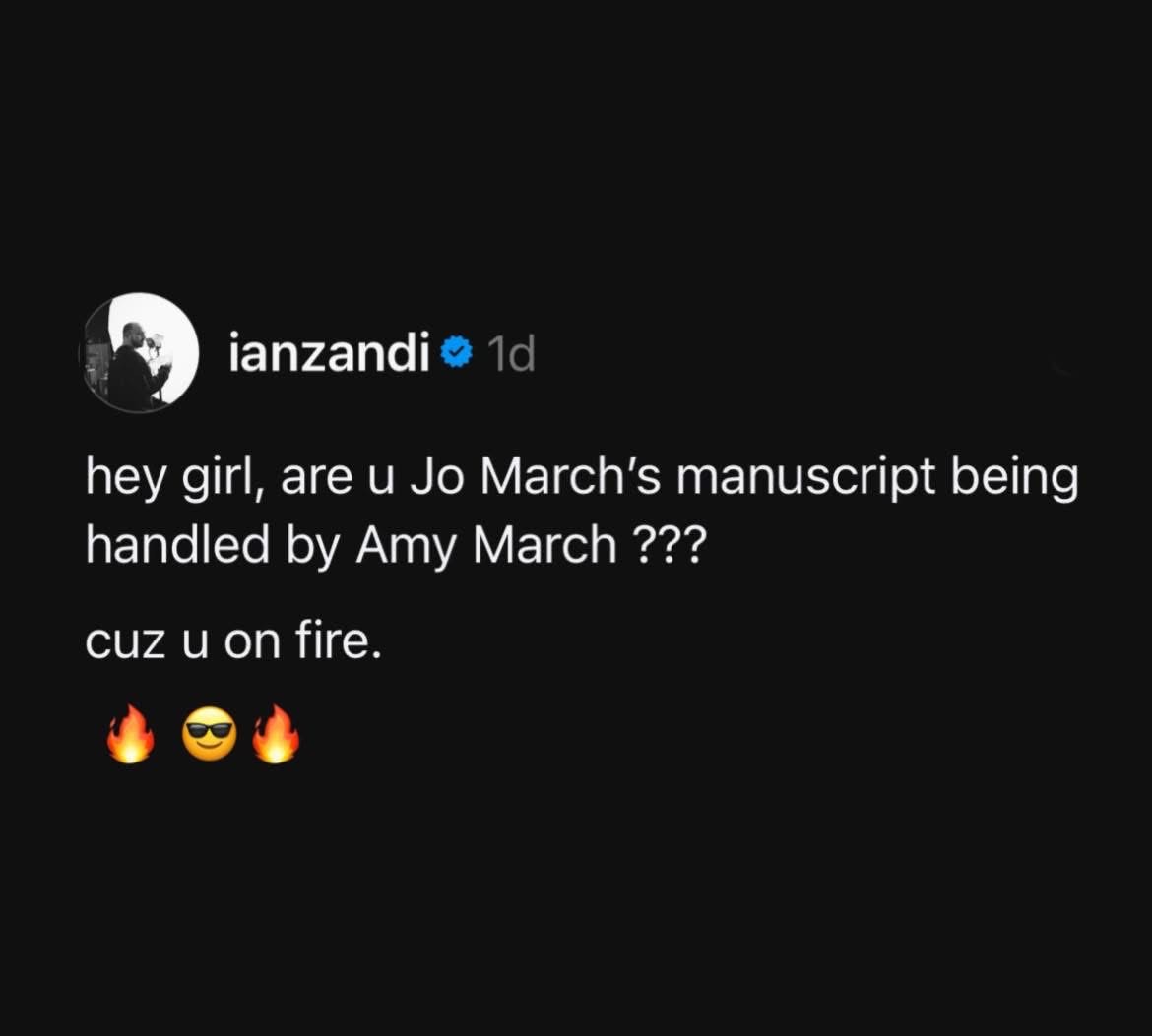 Big Little Women energy, and this person is absolutely on fire