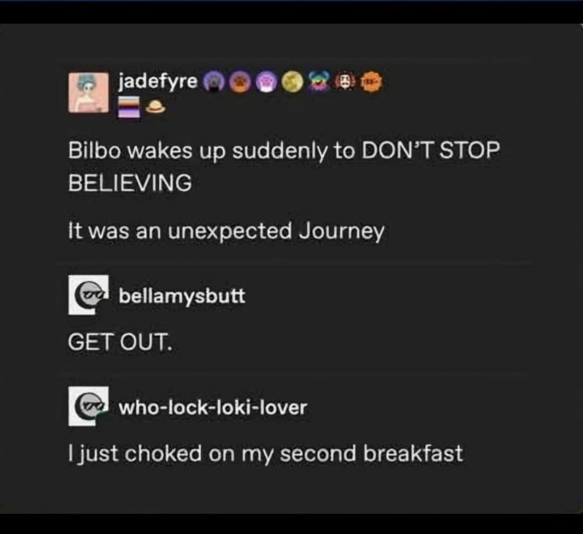 When the hobbit life and the 80s pop anthem collide