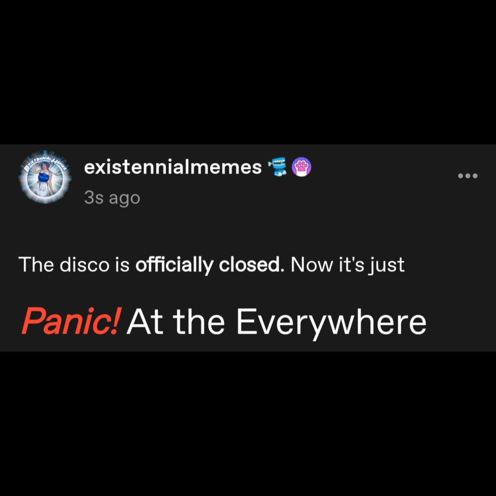 When the fun times end and the existential dread kicks in
