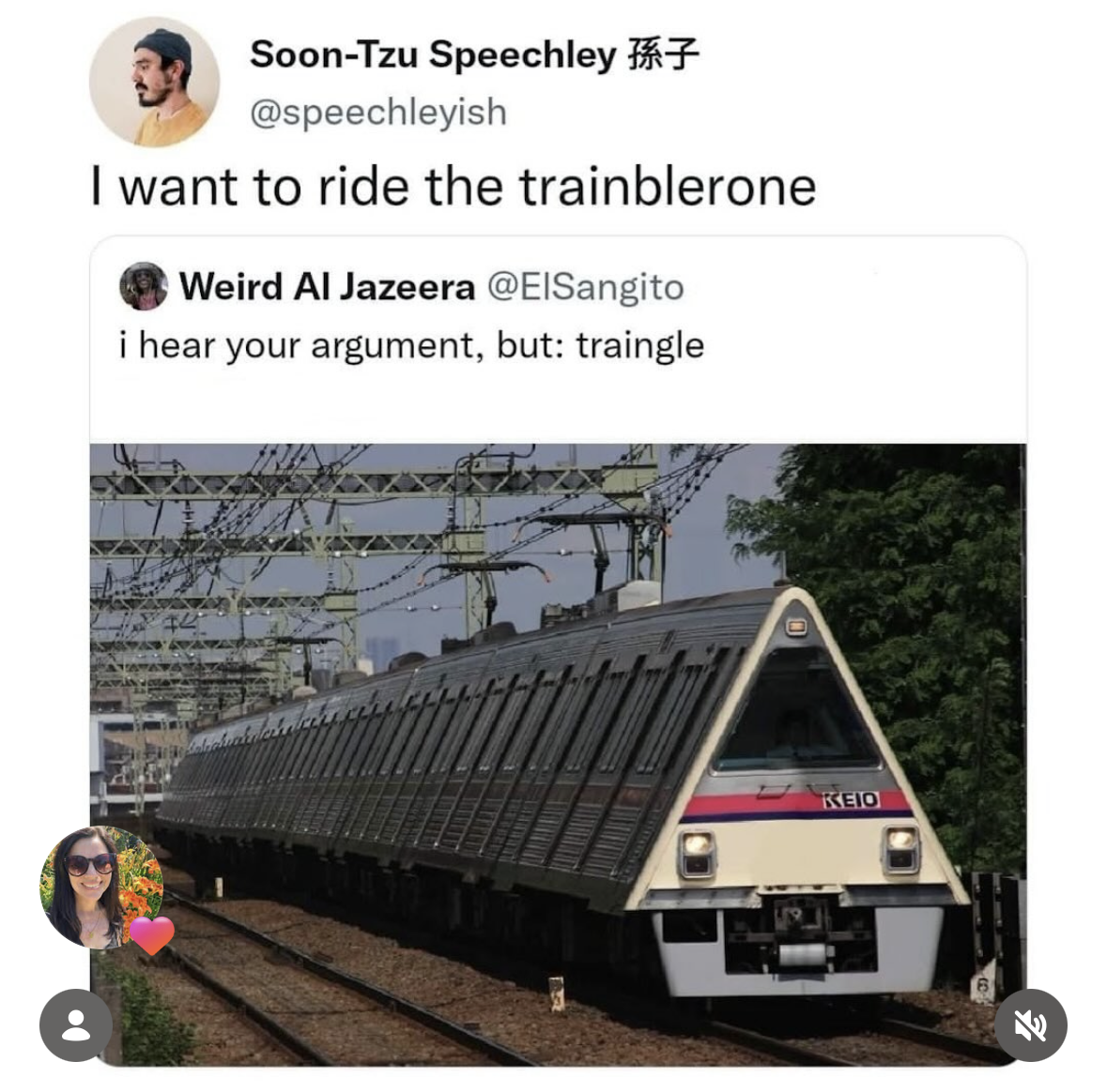Idk why but I really want to ride the weird triangle train