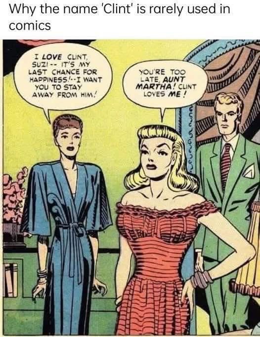 When you want Clint but he's already committed to Aunt Martha