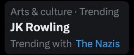 When your fave author starts trending with some *really* unexpected company