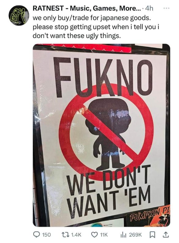This sign pretty much sums up why I stopped collecting Funko Pops.
