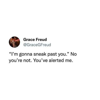 When you try to be stealthy but immediately get caught.