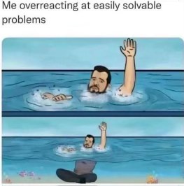 When you're drowning but still gotta get that work done.