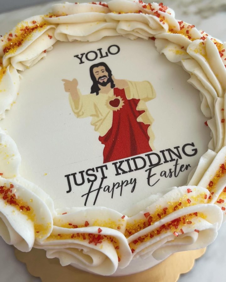YOLO, just kidding Happy Easter, lol this cake.