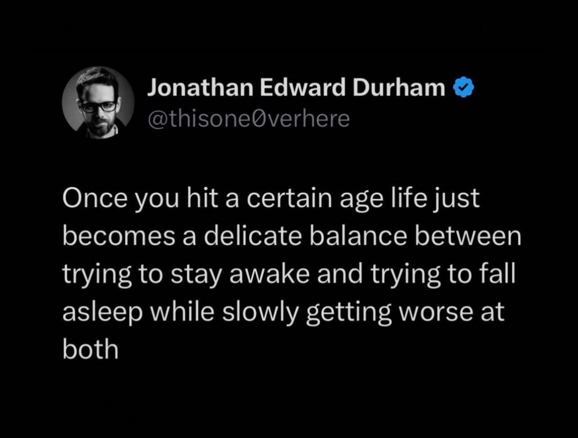 Ugh, isn't growing up just a constant battle between wanting to sleep and needing to be awake, which you're bad at both?