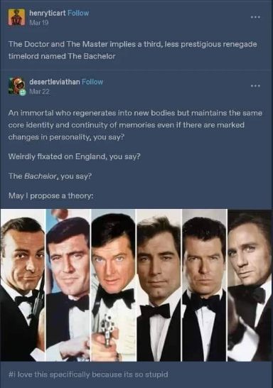 When you realize The Doctor and The Master are just versions of The Bachelor