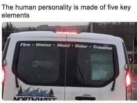 apparently my personality is made of these five elements
