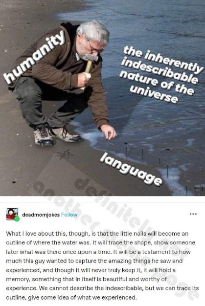 Me trying to explain the universe using only language