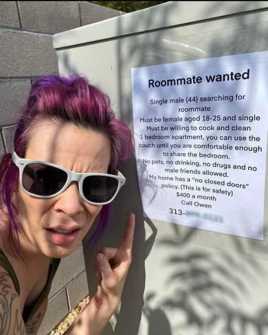This roommate wanted ad is raising ALL the red flags