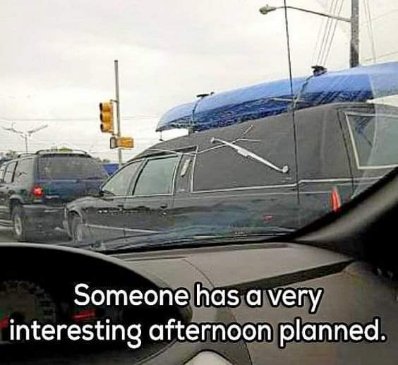 When you decide to go on a road trip but also have to attend a funeral the same day