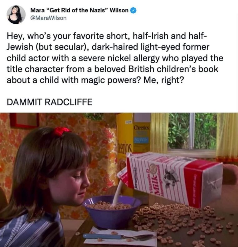 Mara Wilson is calling out Daniel Radcliffe for being the real-life Matilda and not her