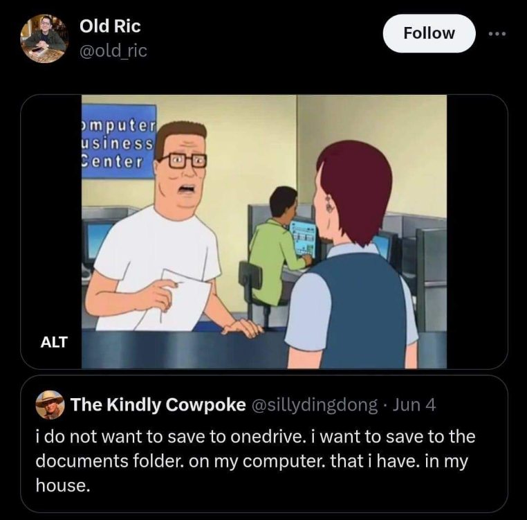 When you just want to save a file to your actual computer and not the cloud