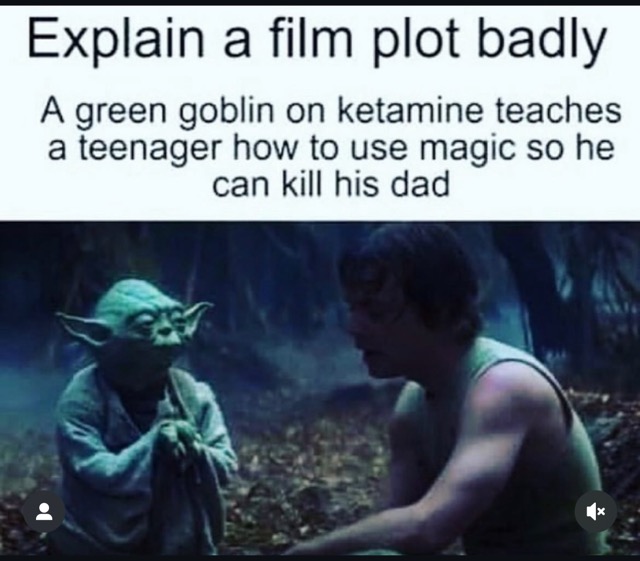 When you explain Star Wars plot points to someone who's never seen it lol