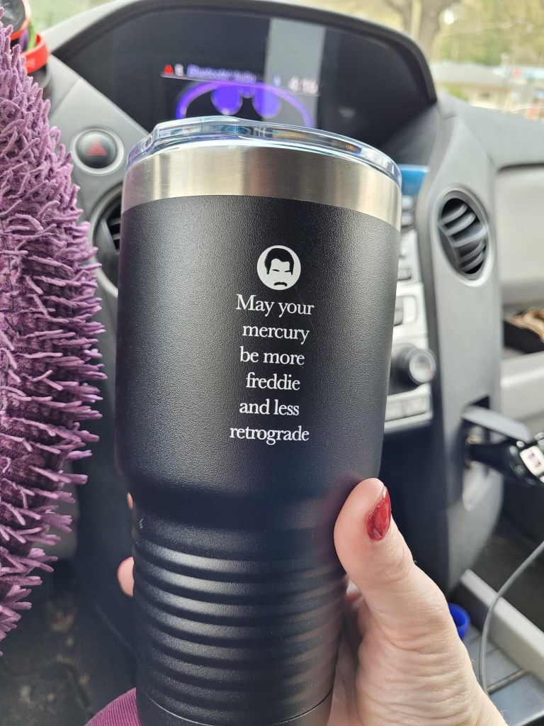 This cup is literally giving me life with its astrology-meets-Queen pun.